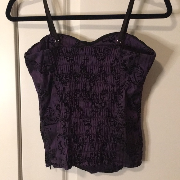 Deep Purple & Black Sequins Bustier - Picture 7 of 11